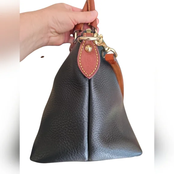 Dooney & Bourke Black and Brown Dillen Satchel EUC